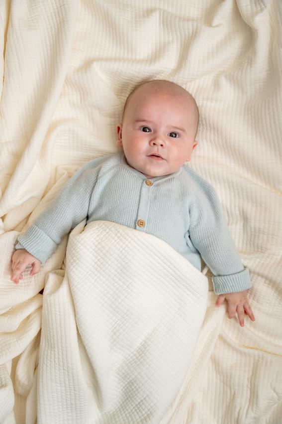 Little Dutch Crib Blanket | Pure Soft White
