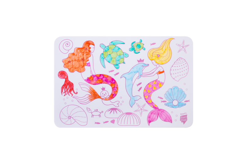 Super Petit Mini Placemat With markers | Mermaid