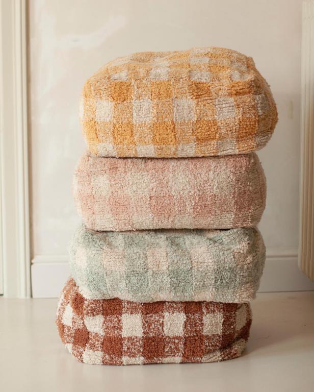 Lorena Canals Pouffe 20x40x40cm | Vichy Rose