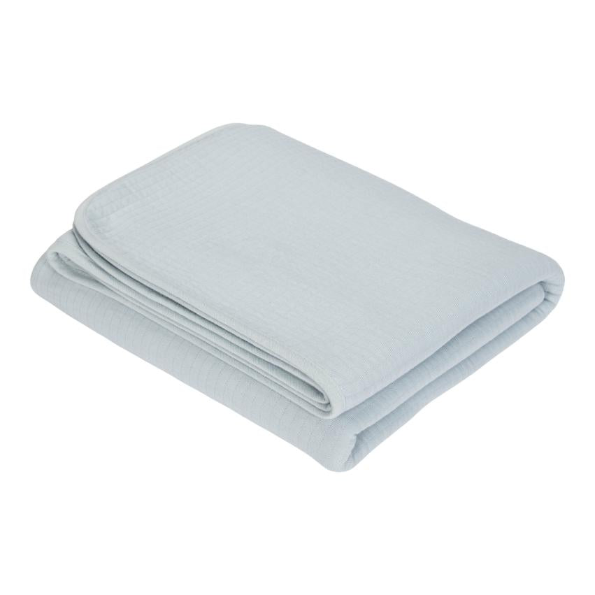 Little Dutch Summer crib blanket 110x140cm | Pure Soft Blue