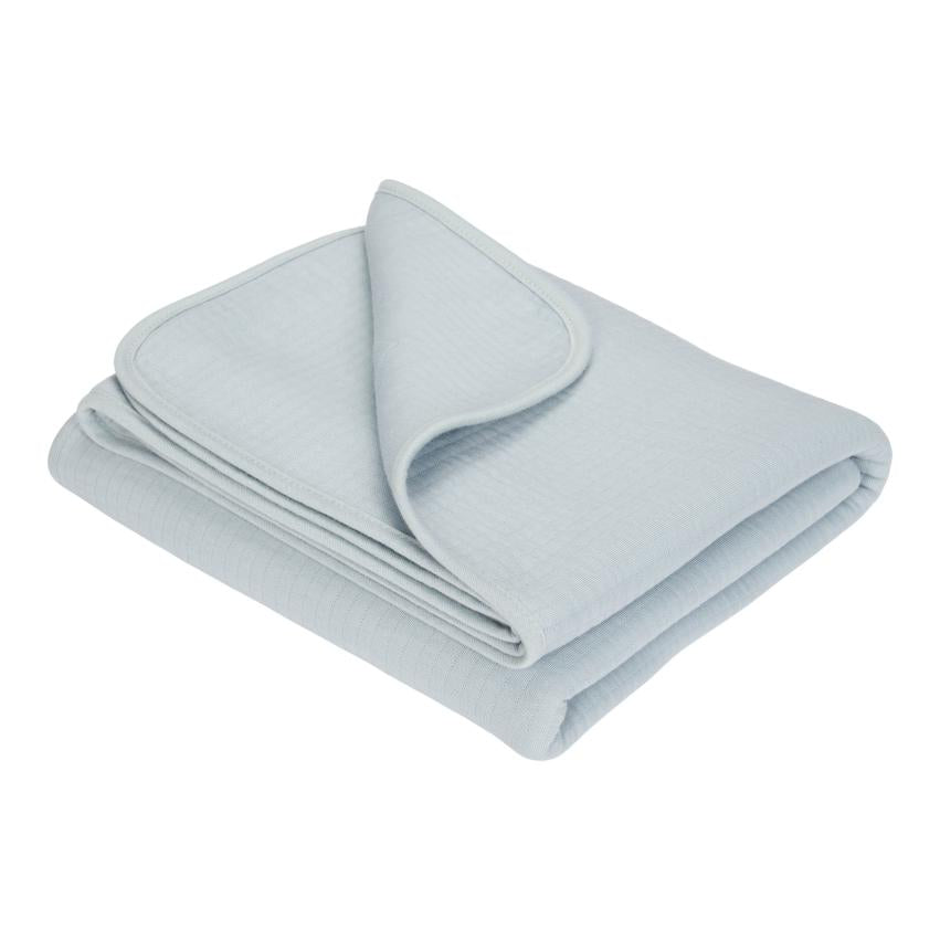Little Dutch Summer crib blanket 110x140cm | Pure Soft Blue