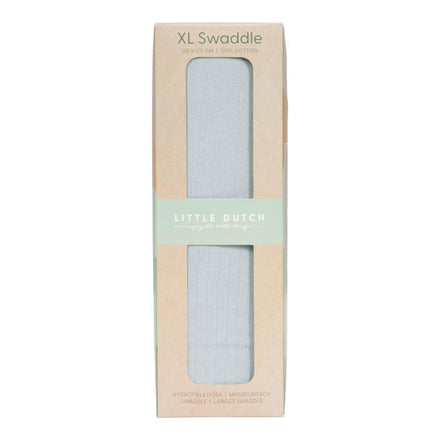 Little Dutch Swaddle Hydrophilic cloths 120x120cm | Pure Soft Blue