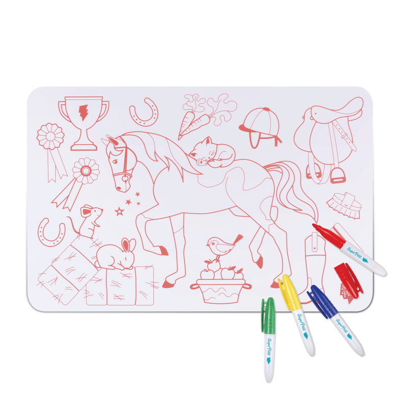 Super Petit Mini Placemat With markers | Pony Club
