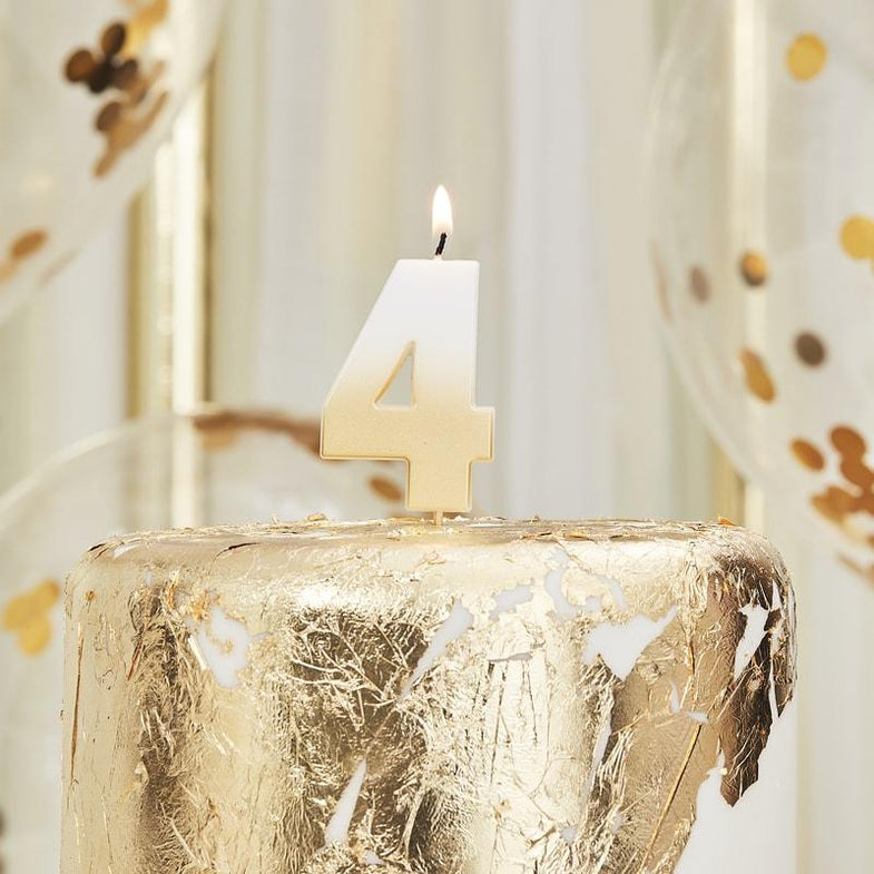 Golden Gold Ombre Candle 4