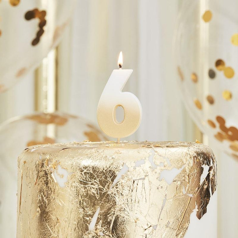 Golden Gold Ombre candle 6