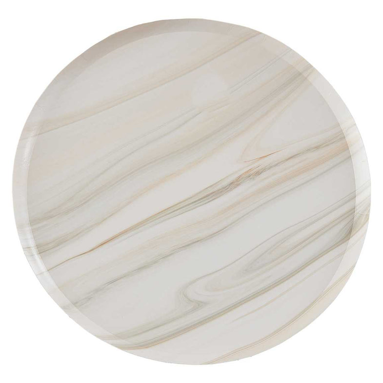 Ginger Ray Set 8 Cardboard Plate | Natural Marble