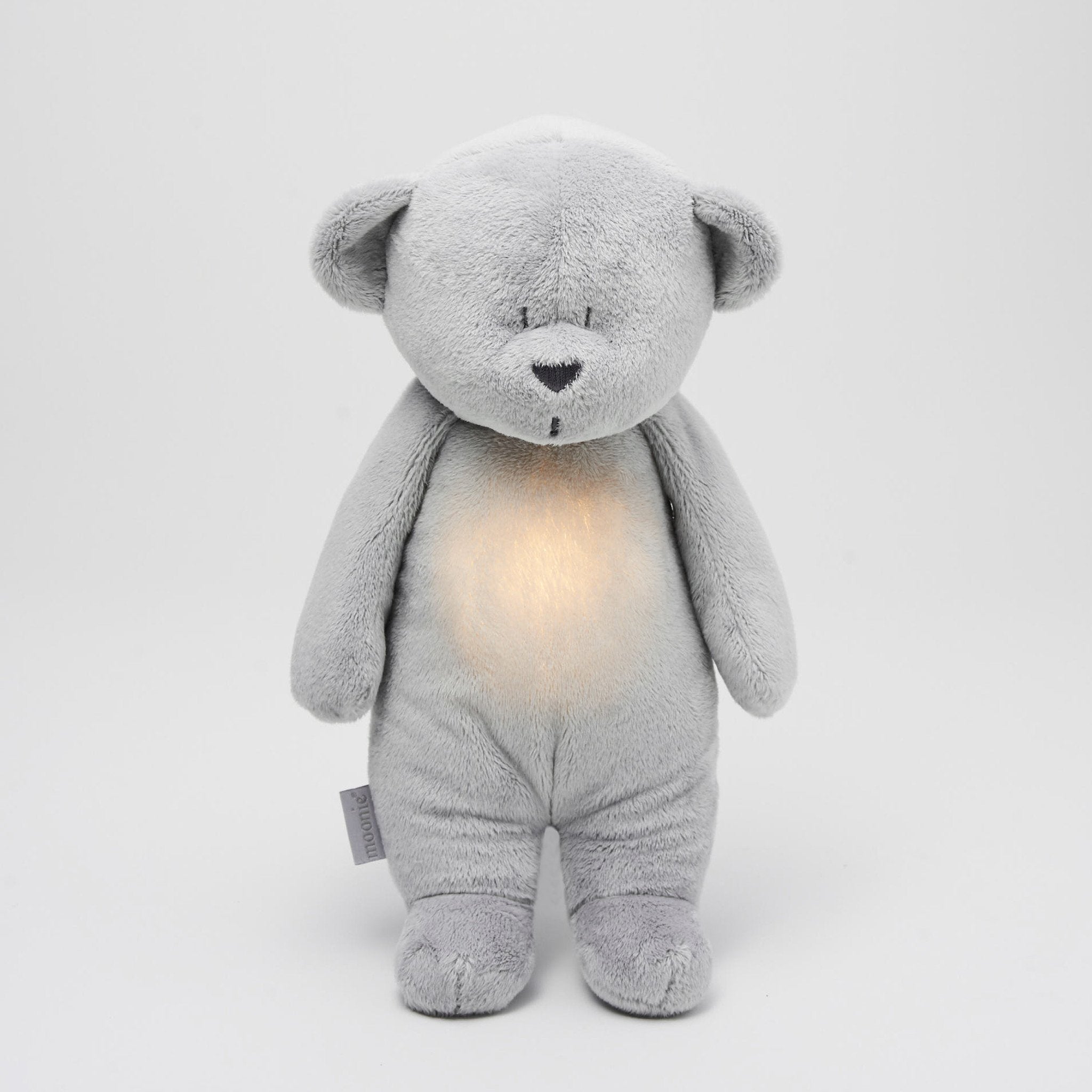 Moonie Cuddle Toy Heart Rate and Light | Bear Silver