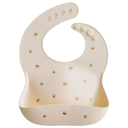 Mushie Bibs Silicone Bib - Crowns