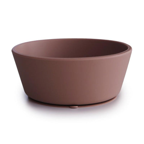 Mushie Silicone Bowl Rounded With Suction Cup | Cloudy Mauve