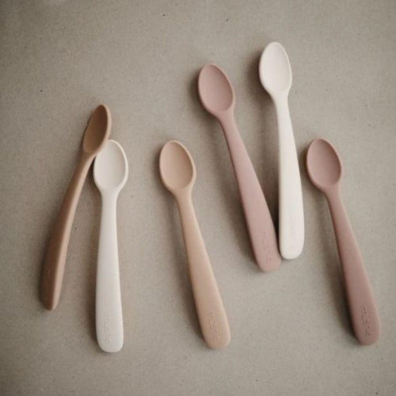 Mushie cutlery set 2 spoons | Blush / shifting sand
