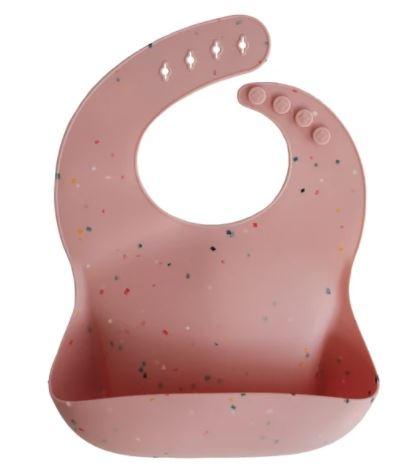 Mushie bibs silicone bib - Confetti Pink