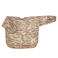 Nobodinoz Bib Waterproof with sleeves 2-4 years | Brown Waves