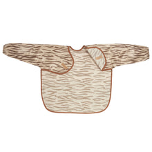 Nobodinoz Bib Waterproof with sleeves 2-4 years | Brown Waves