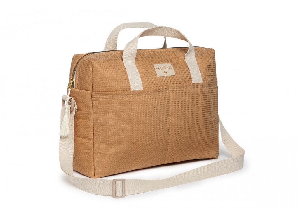 Nobodinoz gala Diaper Bag Waterproof 100% organic cotton - Caramel