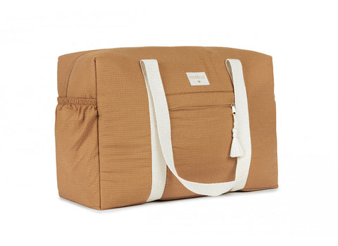 Nobodinoz Opera Diaper Bag Waterproof 100% organic cotton | Caramel