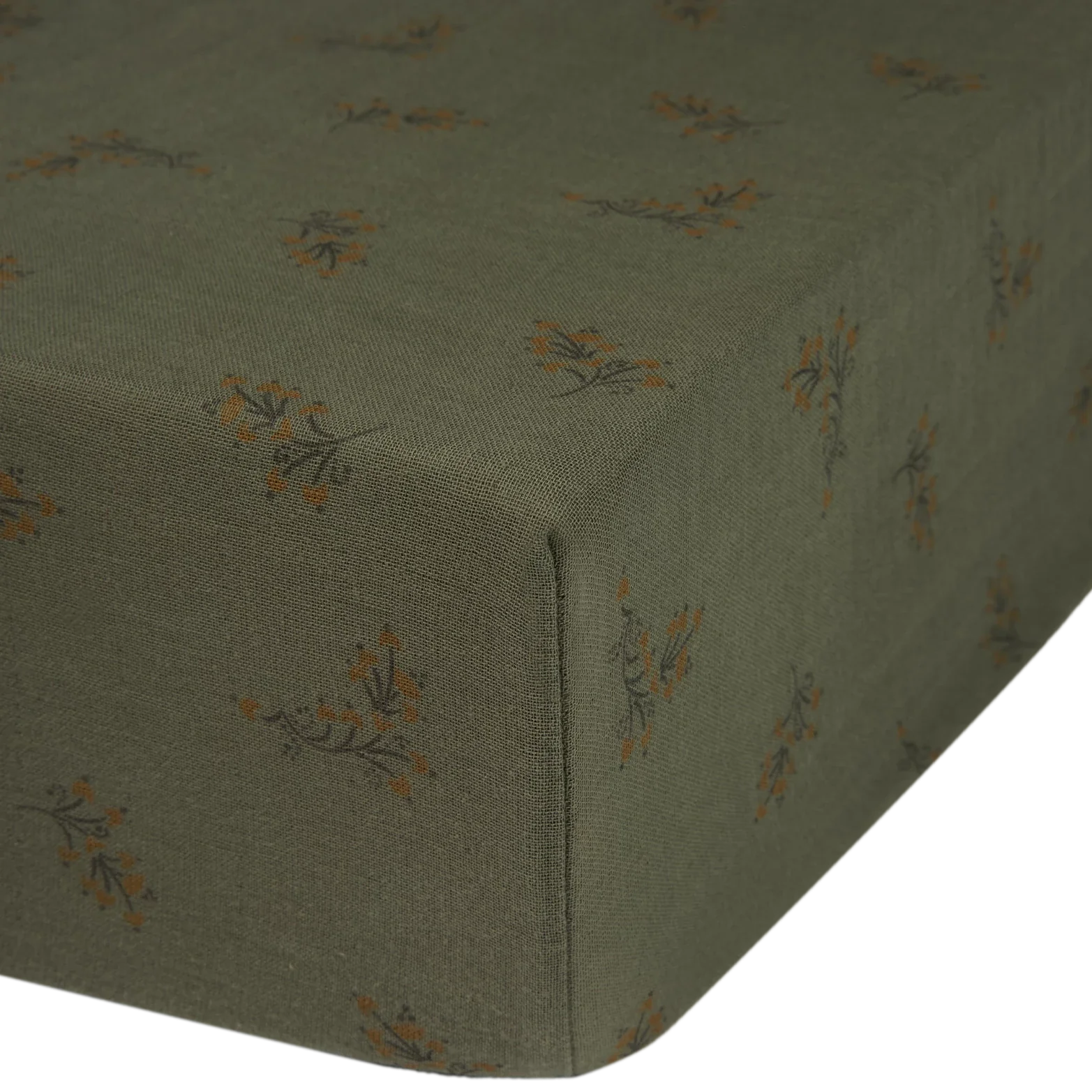 Nobodinoz fitted sheet Wabi Sabi 70x140x15cm | Flore Vetiver