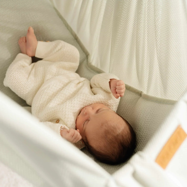 Nonomo Heavenly Dreams Baby Premium Crib Olive + Move + Teepee White