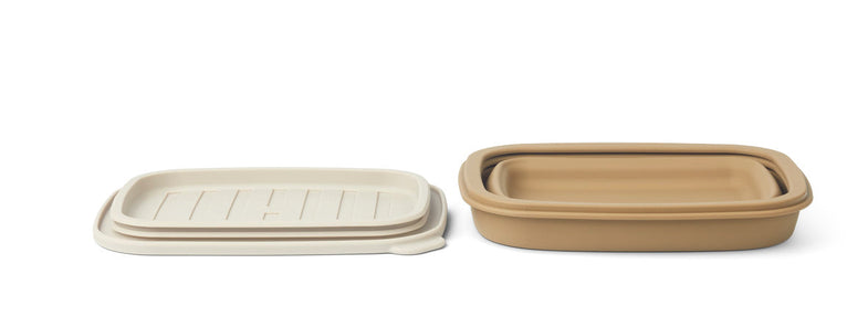 Liewood Franklin Foldable Lunch Box | Sandy /Oat Mix