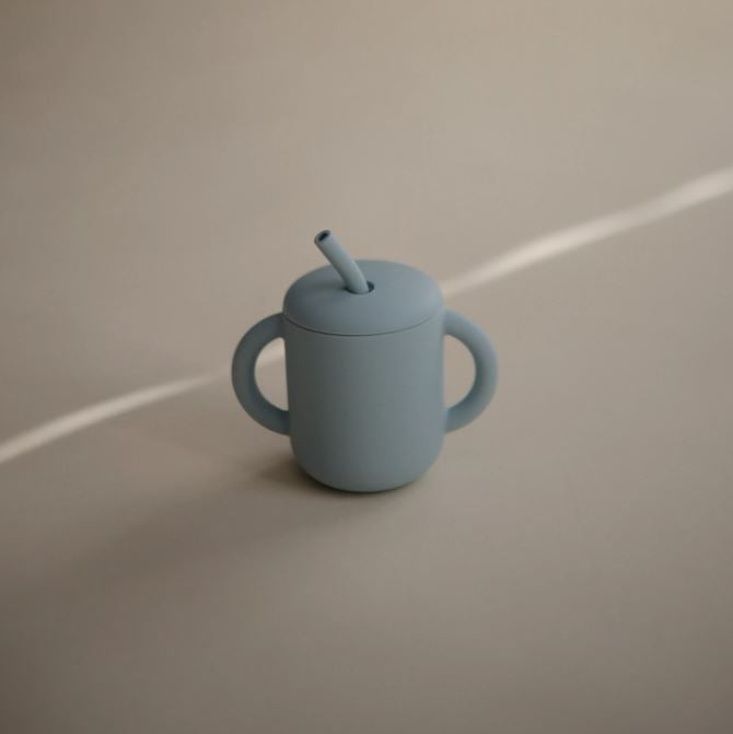 Mushie exercise cup With straw | Powder Blue