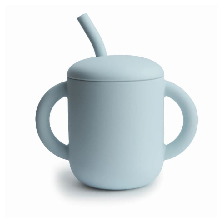 Mushie exercise cup With straw | Powder Blue