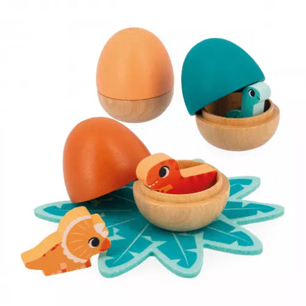 Janod Wooden Surprise Eggs | Dino