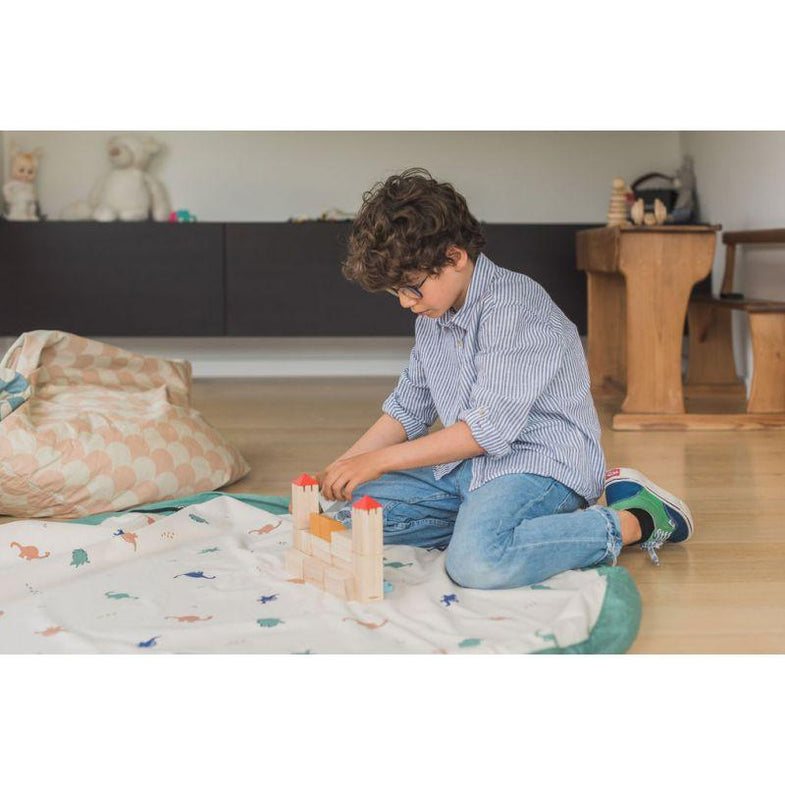 Play and go storage bag | Play mat dino