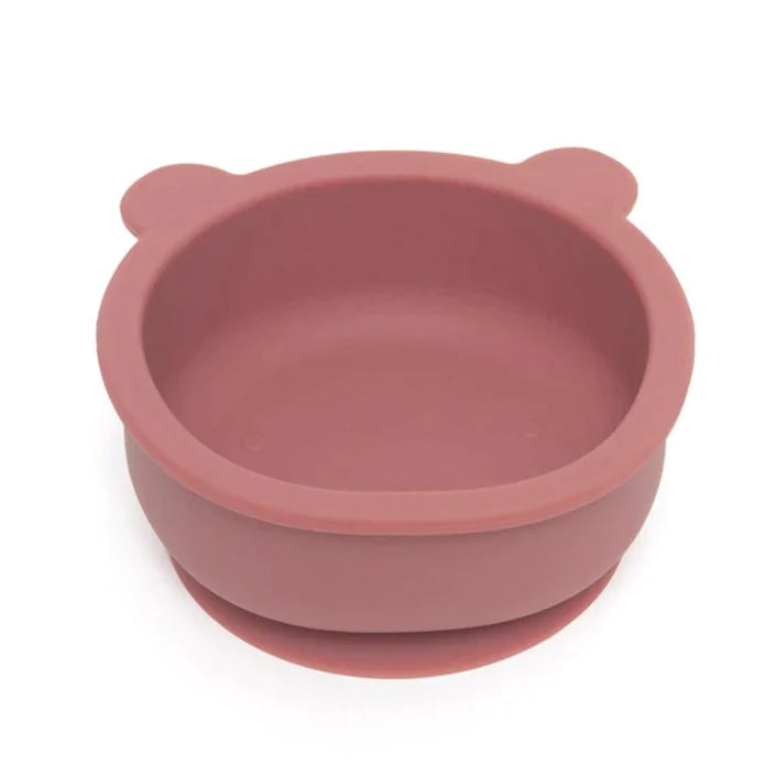 Capit Monkey Silicone Bowl with suction cup | Bear Mahogany Rose