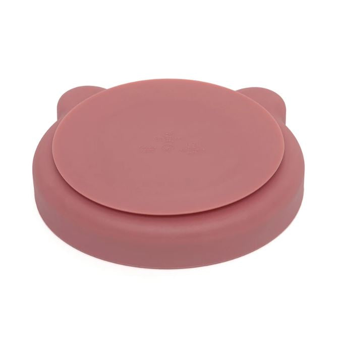 Petit Monkey Silicone Stick & Stay Plate Beer Pink