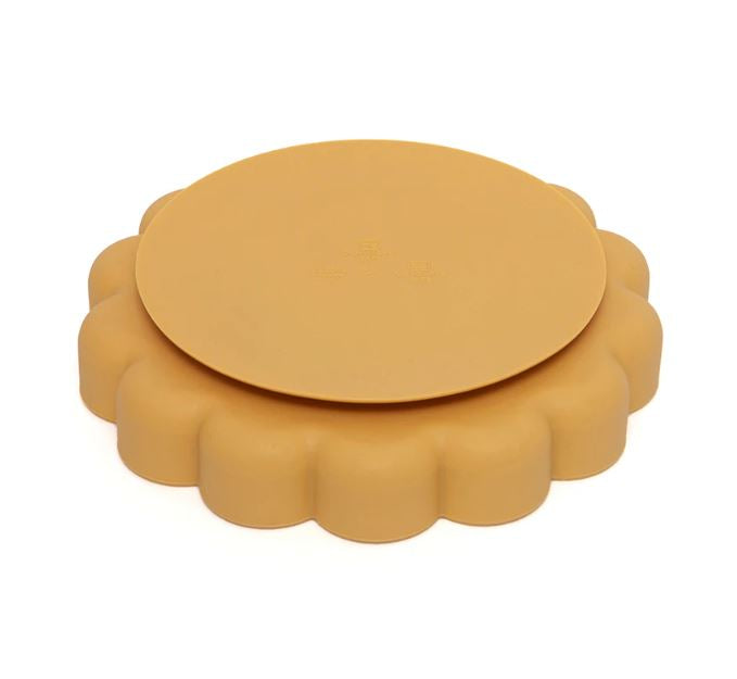 Petit Monkey Silicone Stick & Stay Plate Lion Ocher