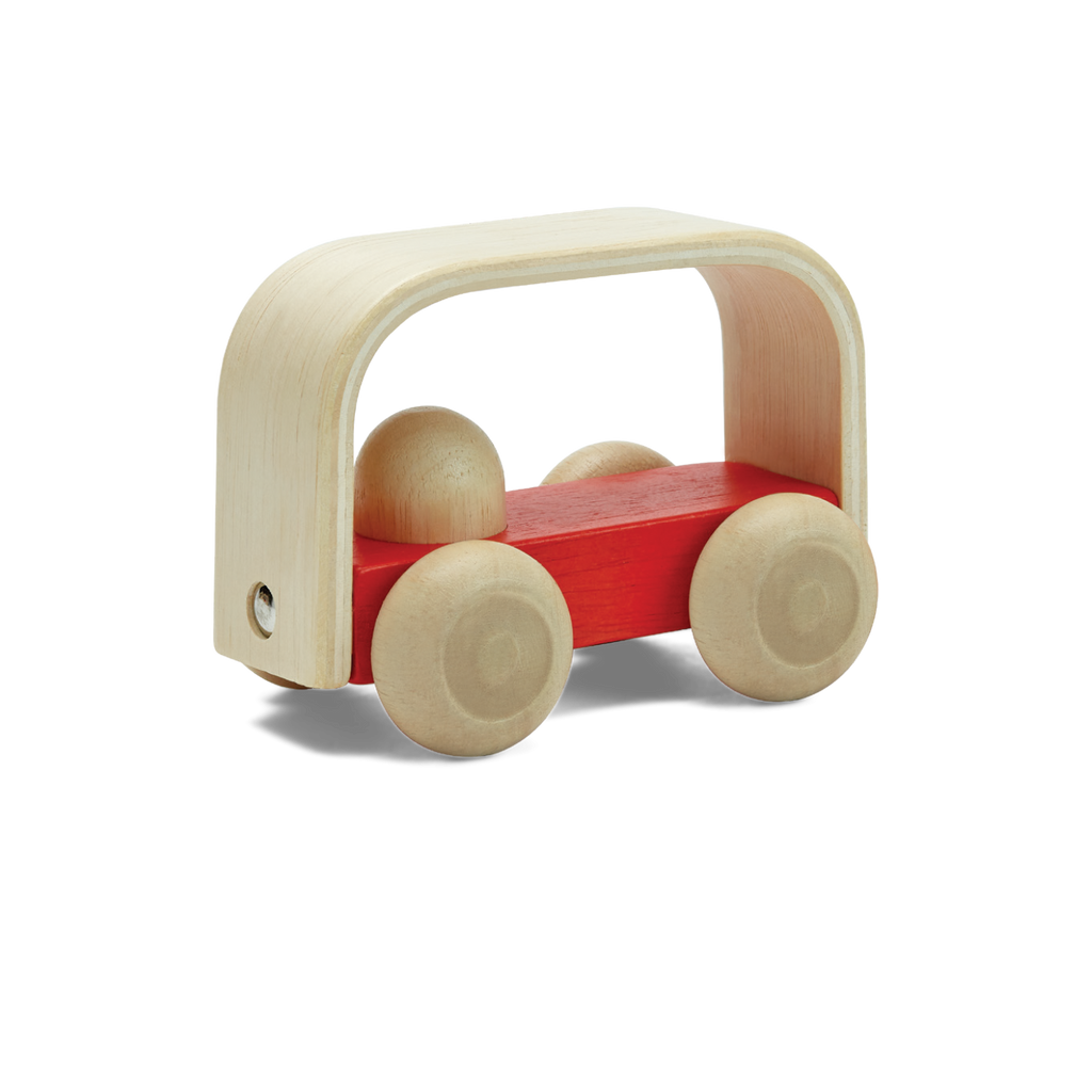 Plantoys Vroom Bus Red