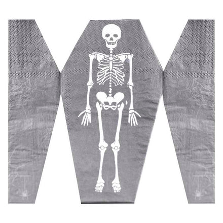 Ginger Ray set 16 paper napkins | Skeleton Halloween