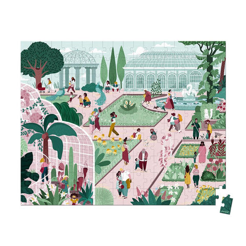 Janod Briefcase Puzzle 200 pieces - Botanical Garden