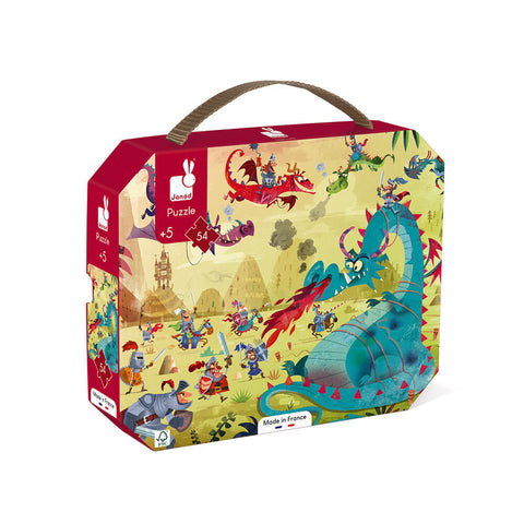 Janod Suitcase Puzzle 54pcs | Dragons