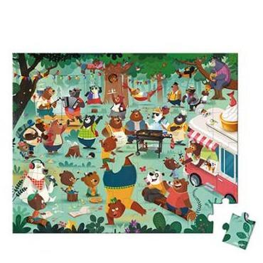 Janod case puzzle 54st - Family Bears