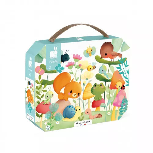 Janod Puzzle Box 20PCS | Animals in the garden