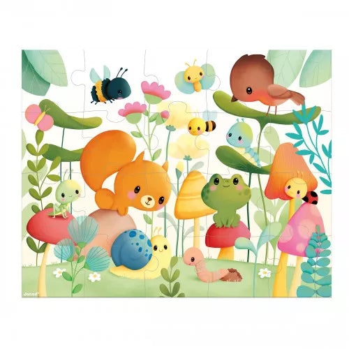 Janod Puzzle Box 20PCS | Animals in the garden