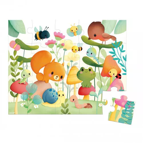 Janod Puzzle Box 20PCS | Animals in the garden
