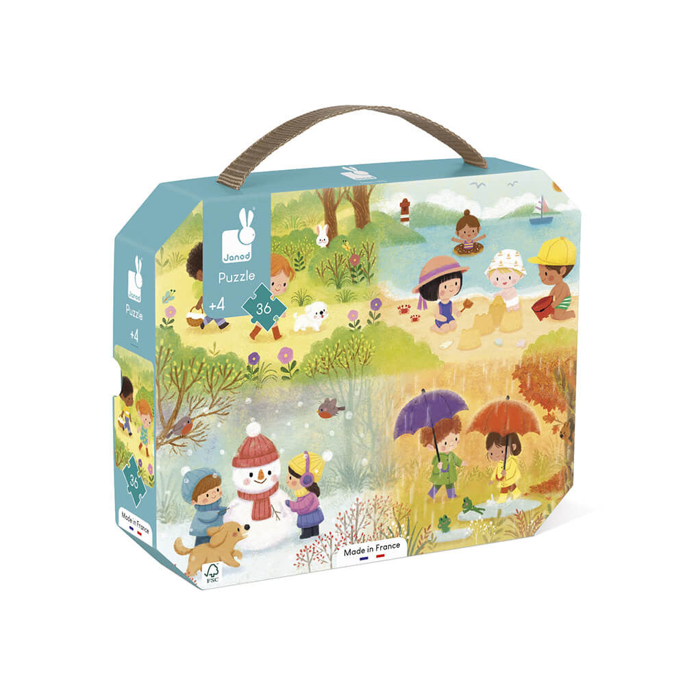 Janod suitcase puzzle 36st | Seasons