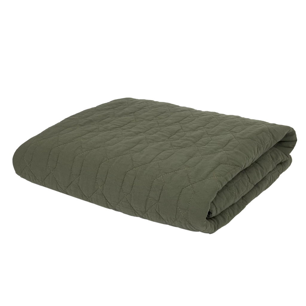 Nobodinoz Wabi Sabi Quilted Blanket 100x135cm | Vetiver