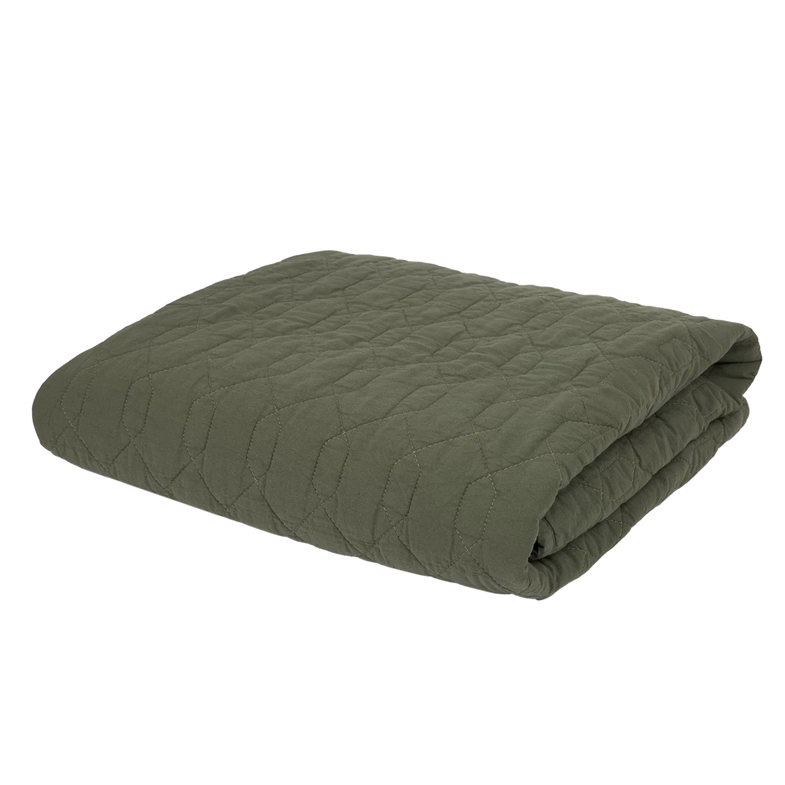 Nobodinoz Wabi Sabi Quilted Blanket 100x135cm | Vetiver