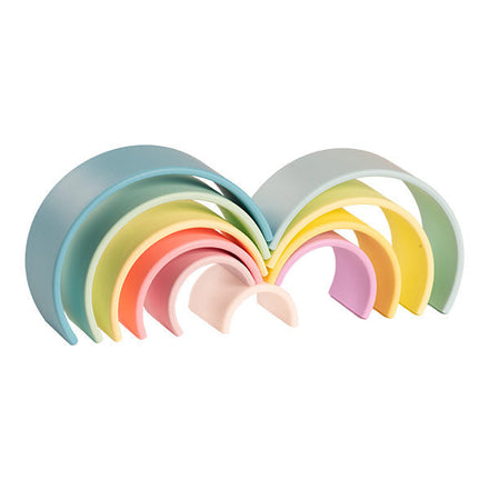 Dëna silicone play set set 10 i rainbow pastel