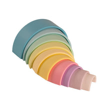 Dëna silicone play set set 10 i rainbow pastel