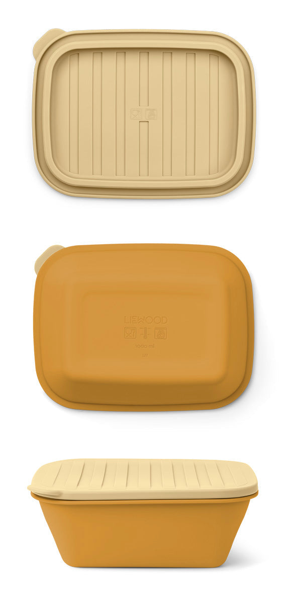 Liewood Franklin Foldable Lunch Box | Golden Caramel /Safari Mix