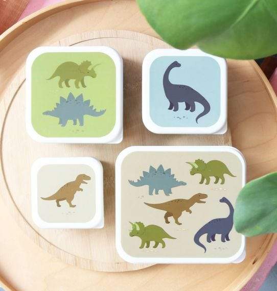 A Little Lovely Company Lunch & Snackbox Set | Dinosaurs