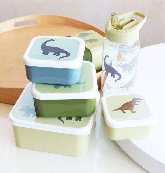 A Little Lovely Company Lunch & Snackbox Set | Dinosaurs