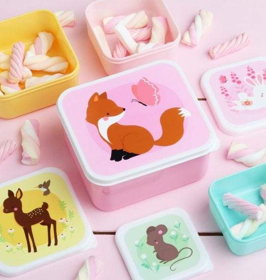 A Little Lovely Company Lunch & Snackbox Set | Forest friends