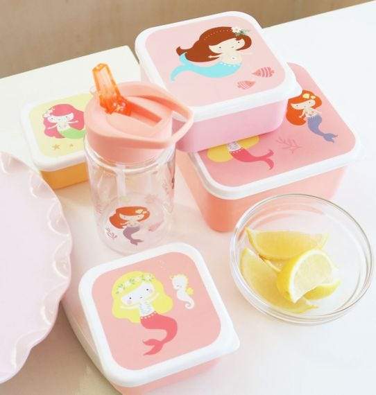 A Little Lovely Company Lunch & Snackbox Set | Mermaids