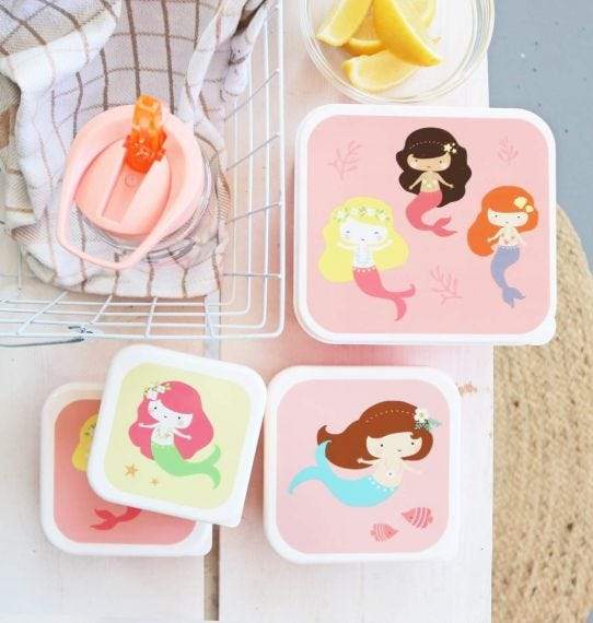 A Little Lovely Company Lunch & Snackbox Set | Mermaids