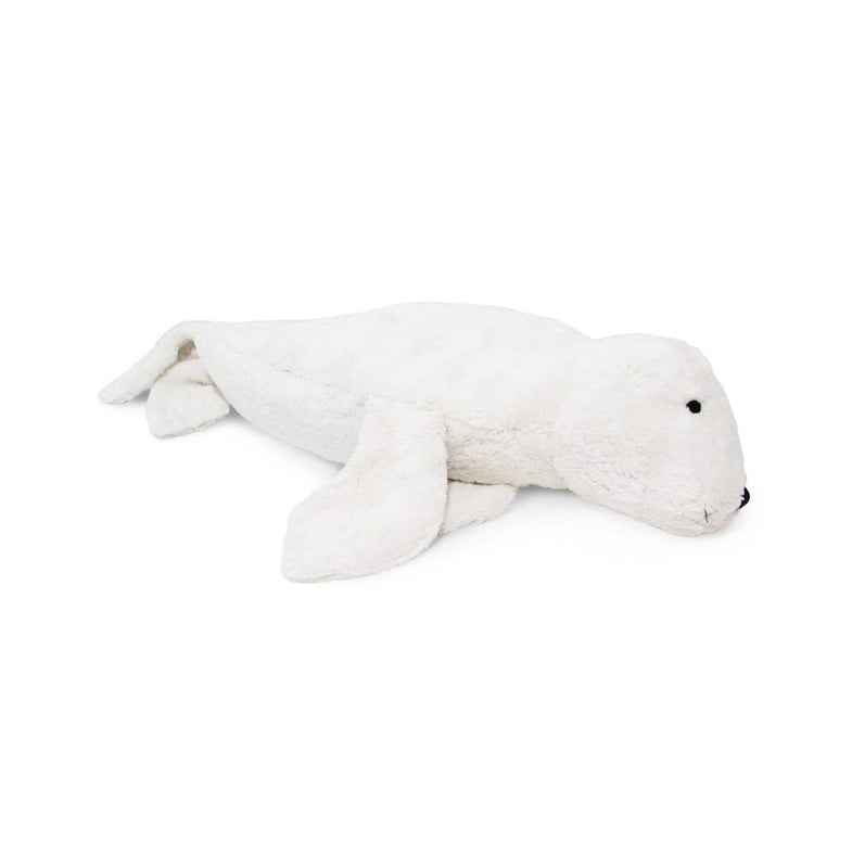 Cuddle Toy Heat cushion With cherry seeds Seal Small White