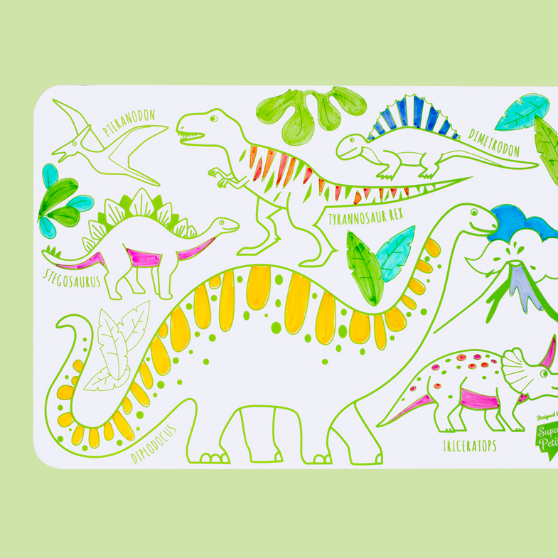 Super Petit Mini Placemat With markers | Dino